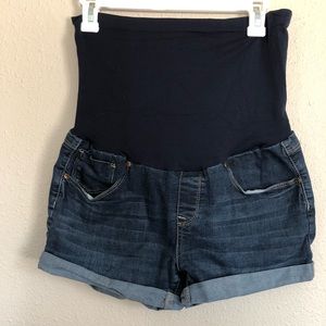 Maternity jean shorts